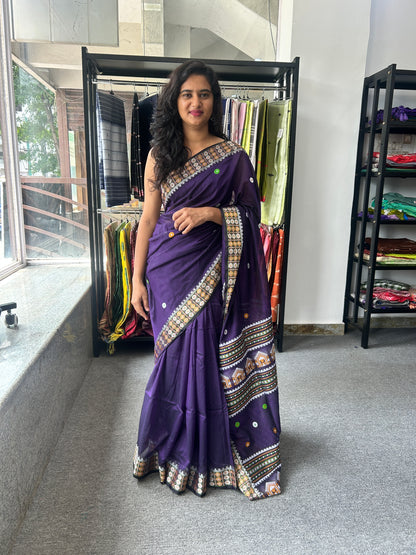 PURPLE MERCERISED SAREE