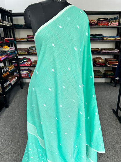 GREEN JAMDANI SAREE