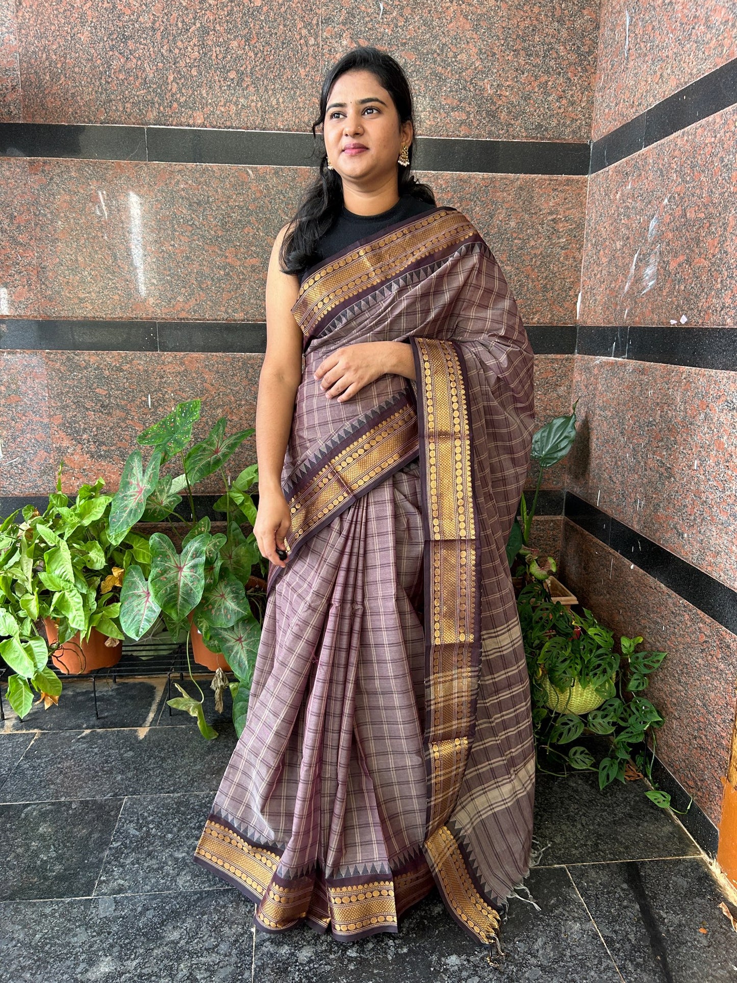 BROWN KANCHI COTTON