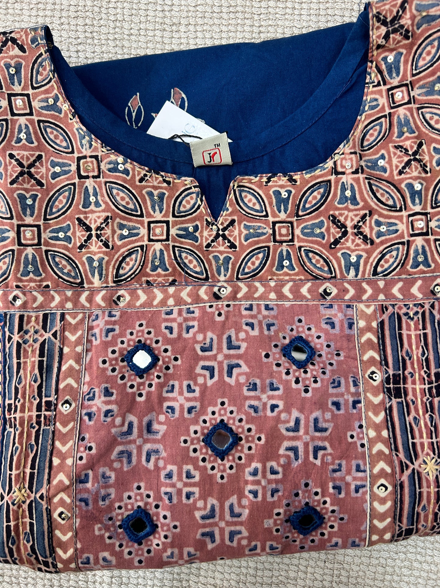 BLUE GAMTHI COTTON SUIT