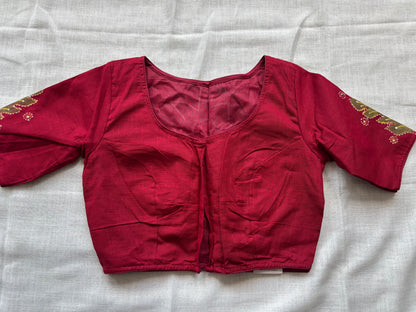 Maroon hand painted blouse
