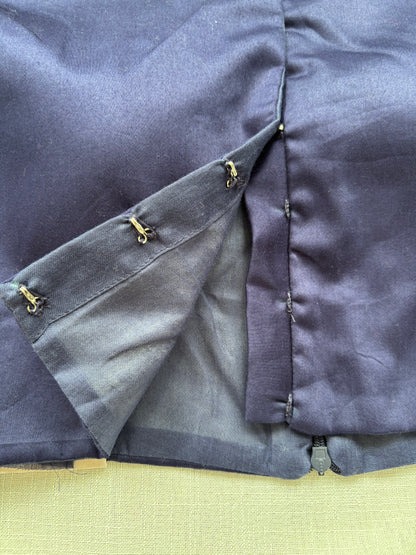NAVY BLUE COTTON BLOUSE