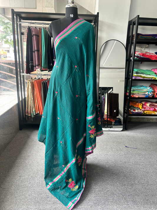 GREEN MUL SAREE