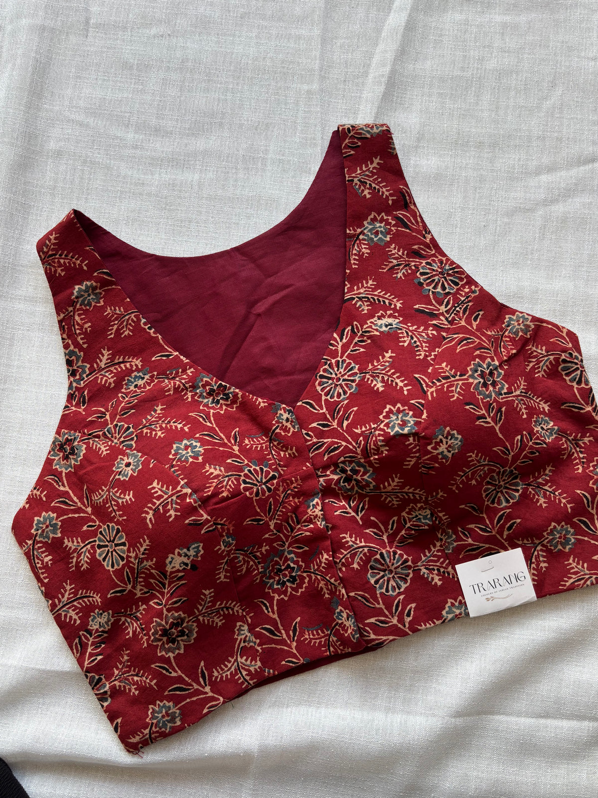 RED COTTON BLOUSE
