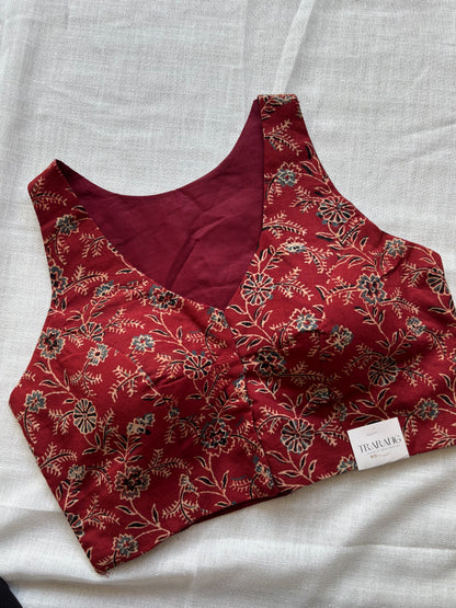 RED COTTON BLOUSE