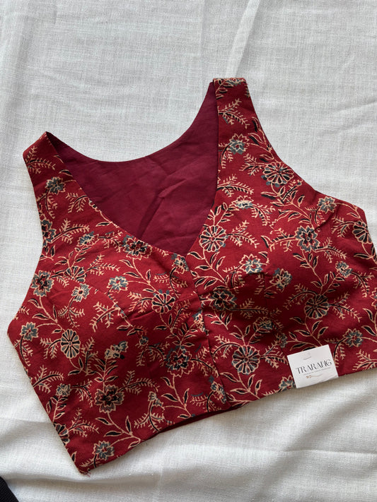 RED COTTON BLOUSE