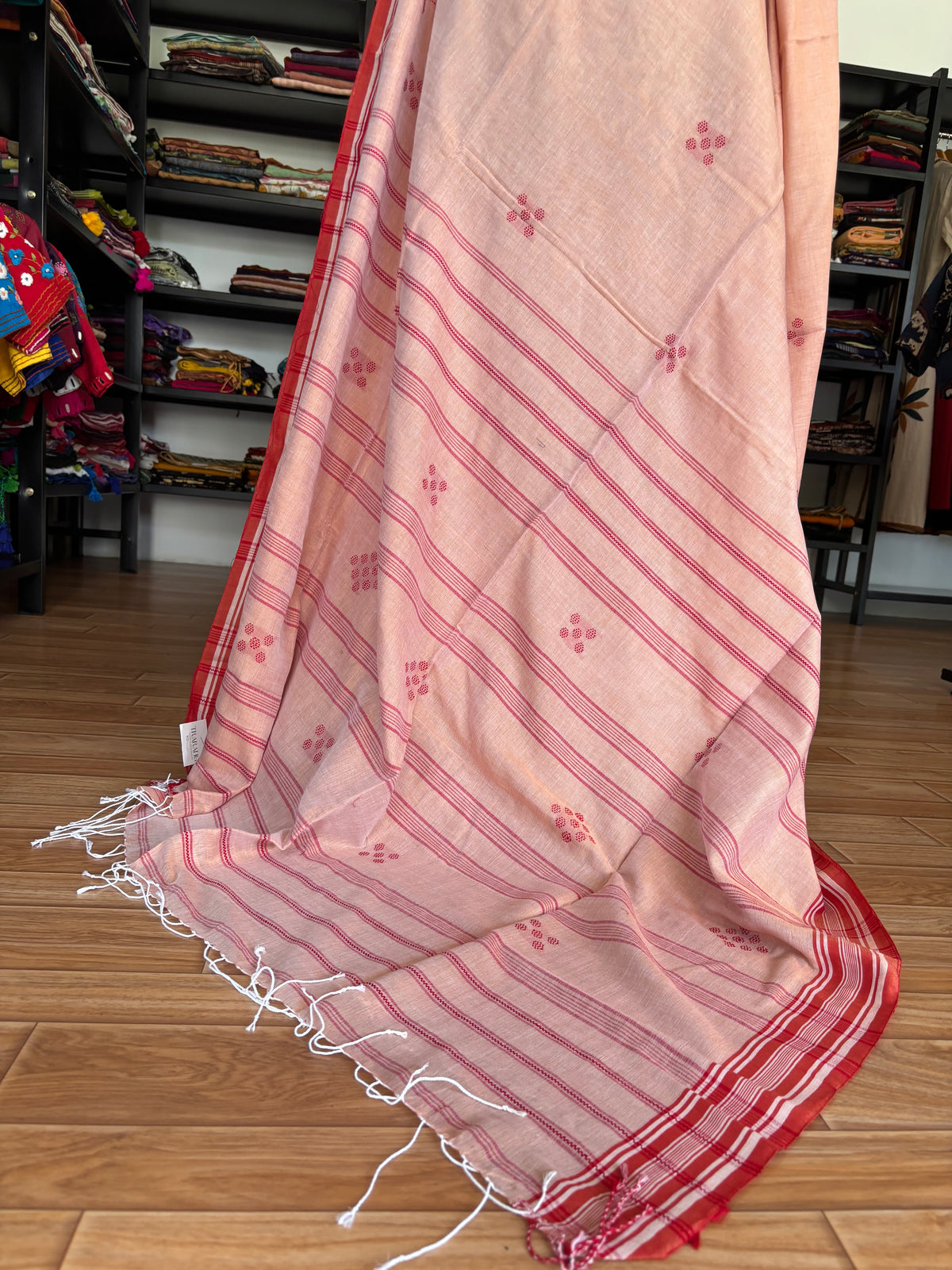 RED BHUJODI SAREE