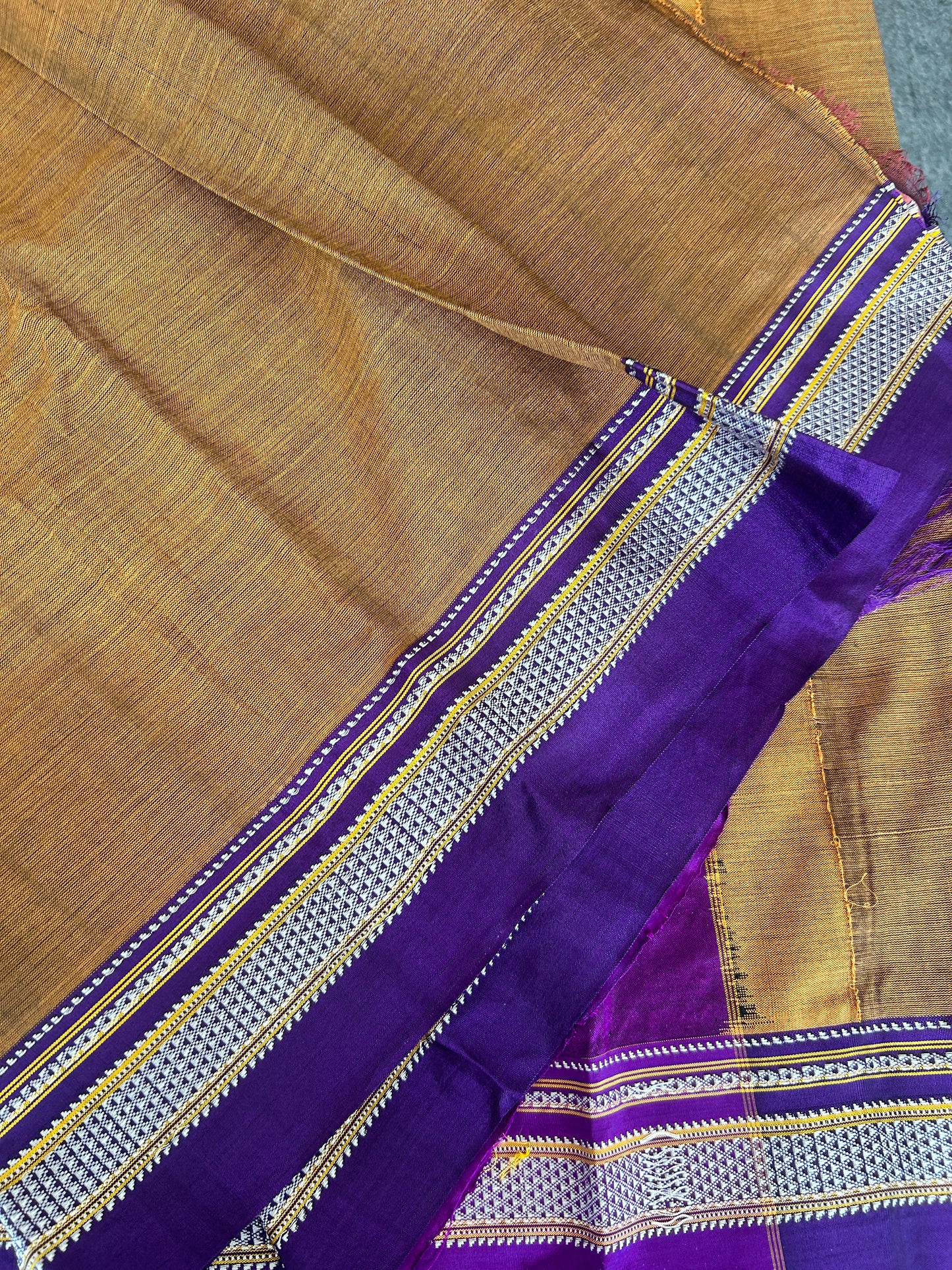 BROWN HANDLOOM ILKAL SAREE