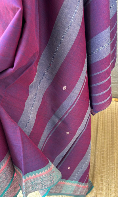 PURPLE DHANIAKHALI SAREE