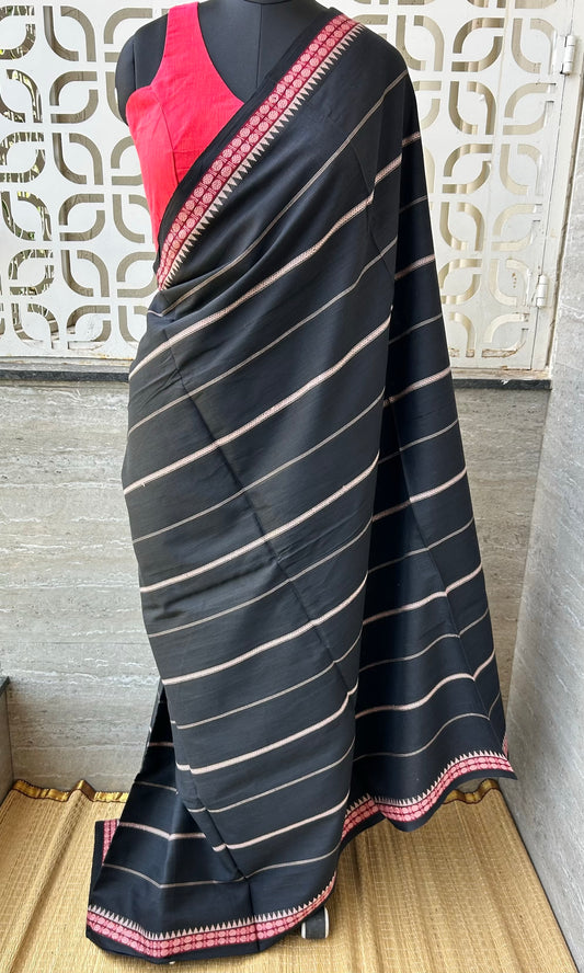 BLACK DHANIAKHALI SAREE