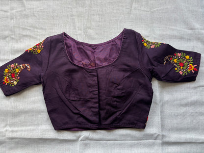 Brown Embroidered blouse