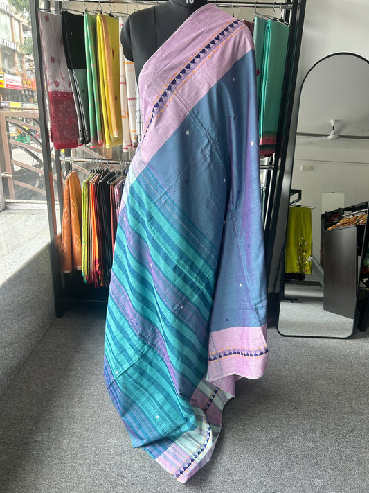 TEAL DHANIAKHALI SAREE