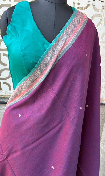 PURPLE DHANIAKHALI SAREE