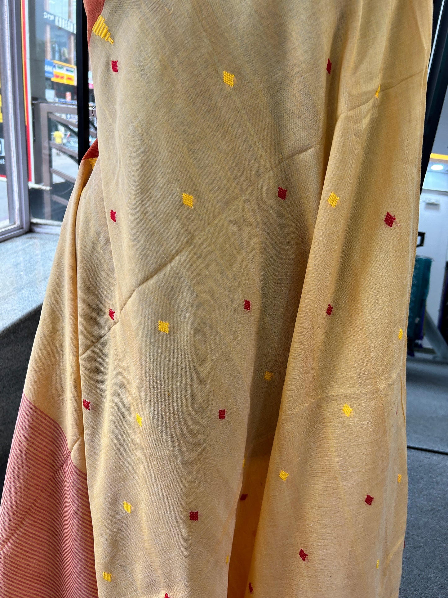 YELLOW JAMDANI SAREE