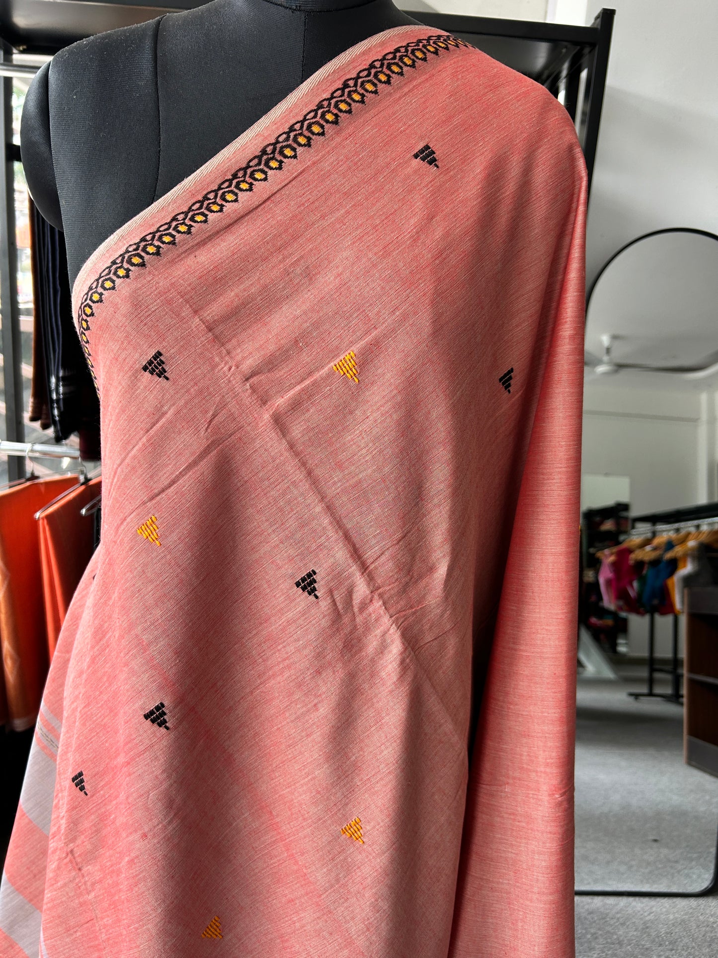 PEACH DHANIAKHALI SAREE