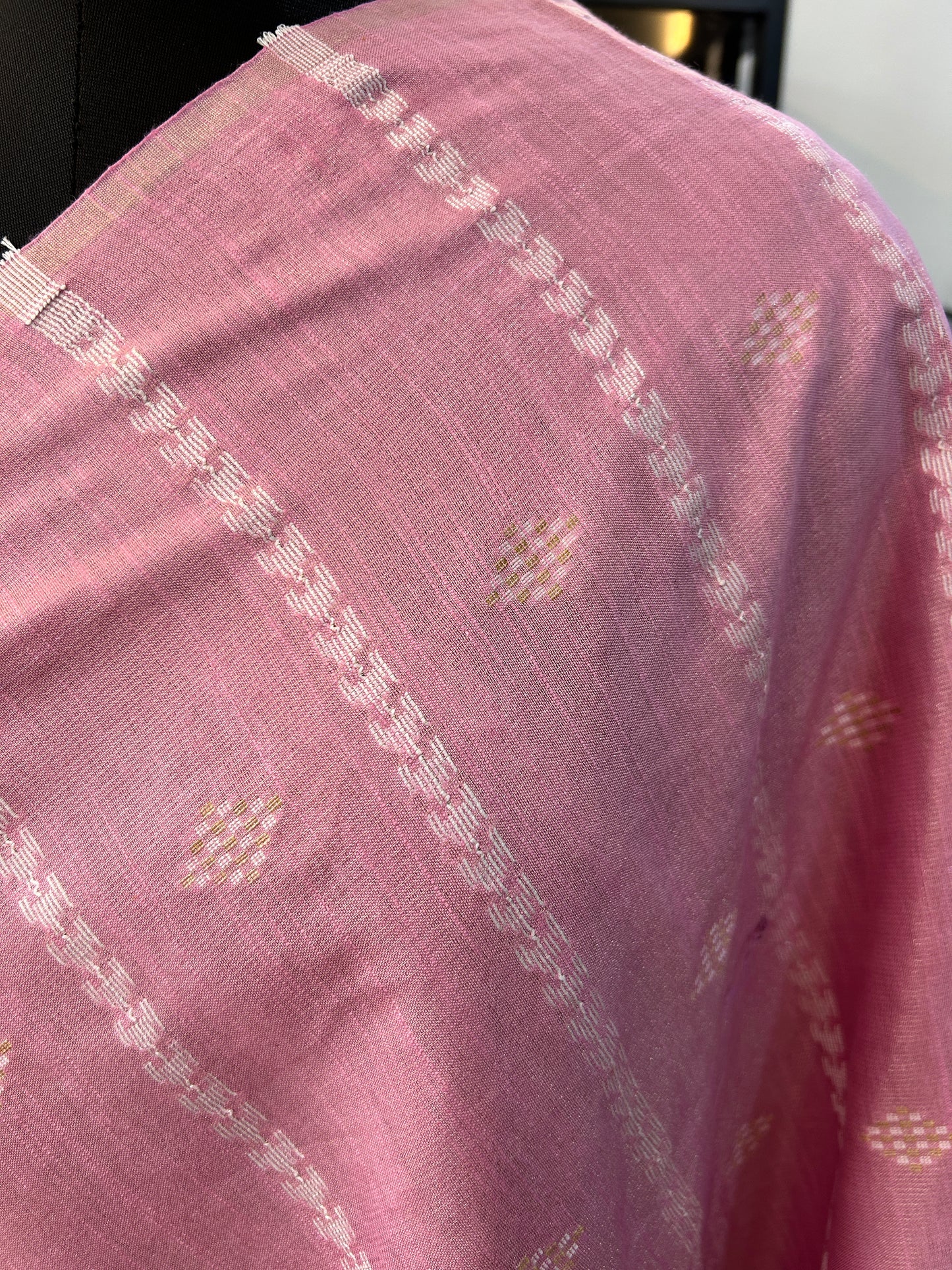 PINK TISSUE SAREE