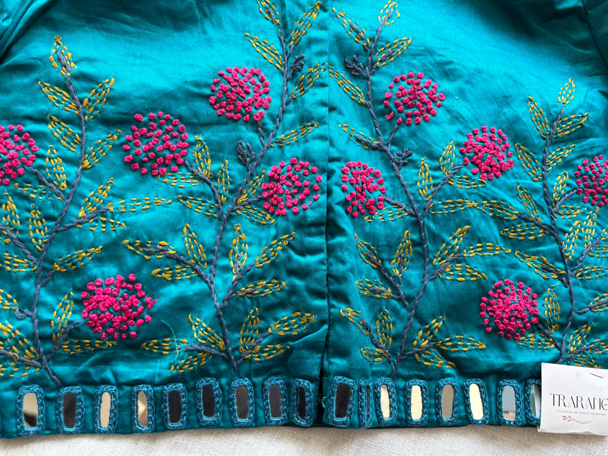 Blue Embroidered blouse