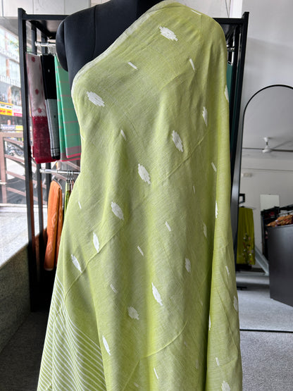 GREEN MUL JAMDANI SAREE