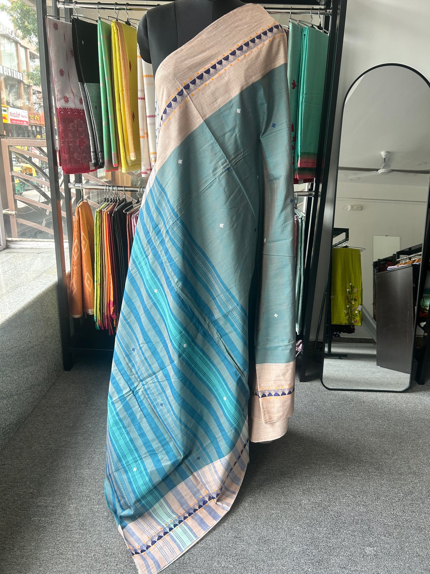 GREEN DHANIAKHALI SAREE