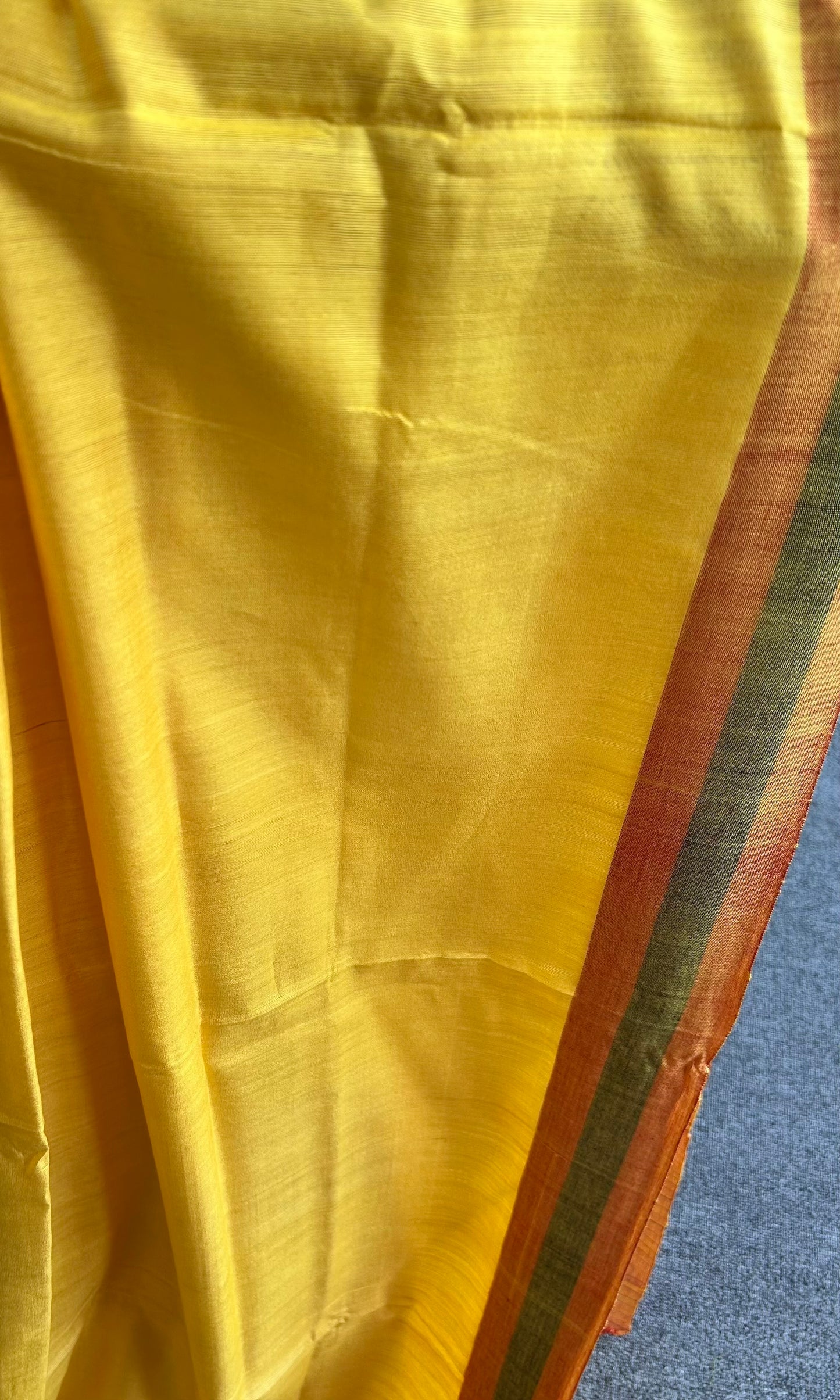 YELLOW MADHUBANI SILK SAREE