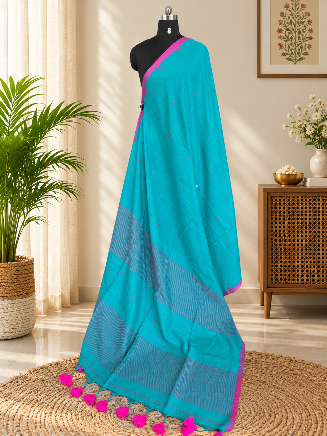 GREEN JAMDANI SAREE