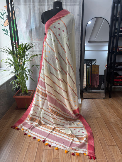 WHITE JAMDANI SAREE