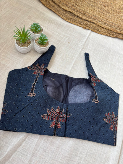 NAVY BLUE HAKOBA BLOUSE