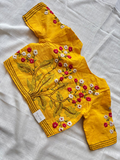 Yellow Embroidered blouse