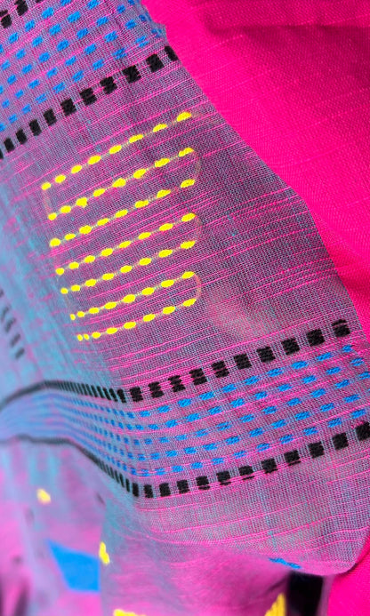 PURPLE KHADI COTTON SAREE