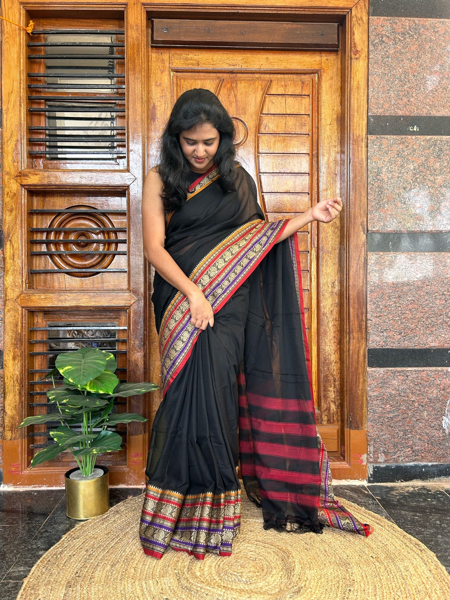 Black Narayanpet saree.