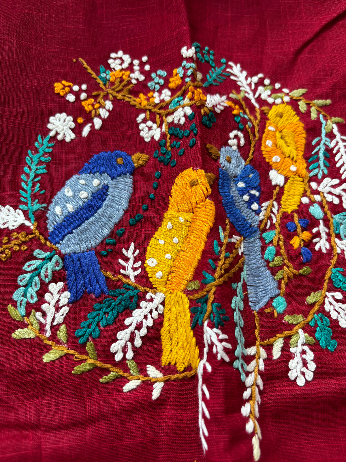 MAROON EMBROIDERED  BLOUSE