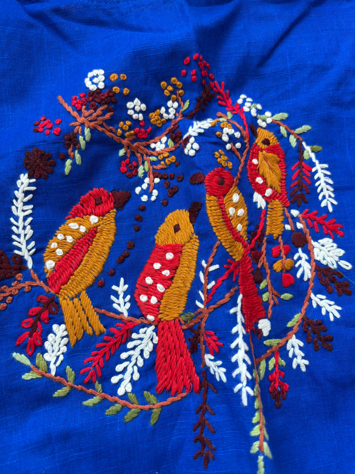 NAVY BLUE EMBROIDERED  BLOUSE