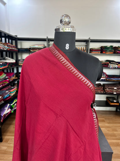 Red kalamkari saree