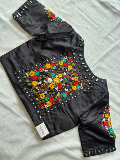 Black Embroidered blouse