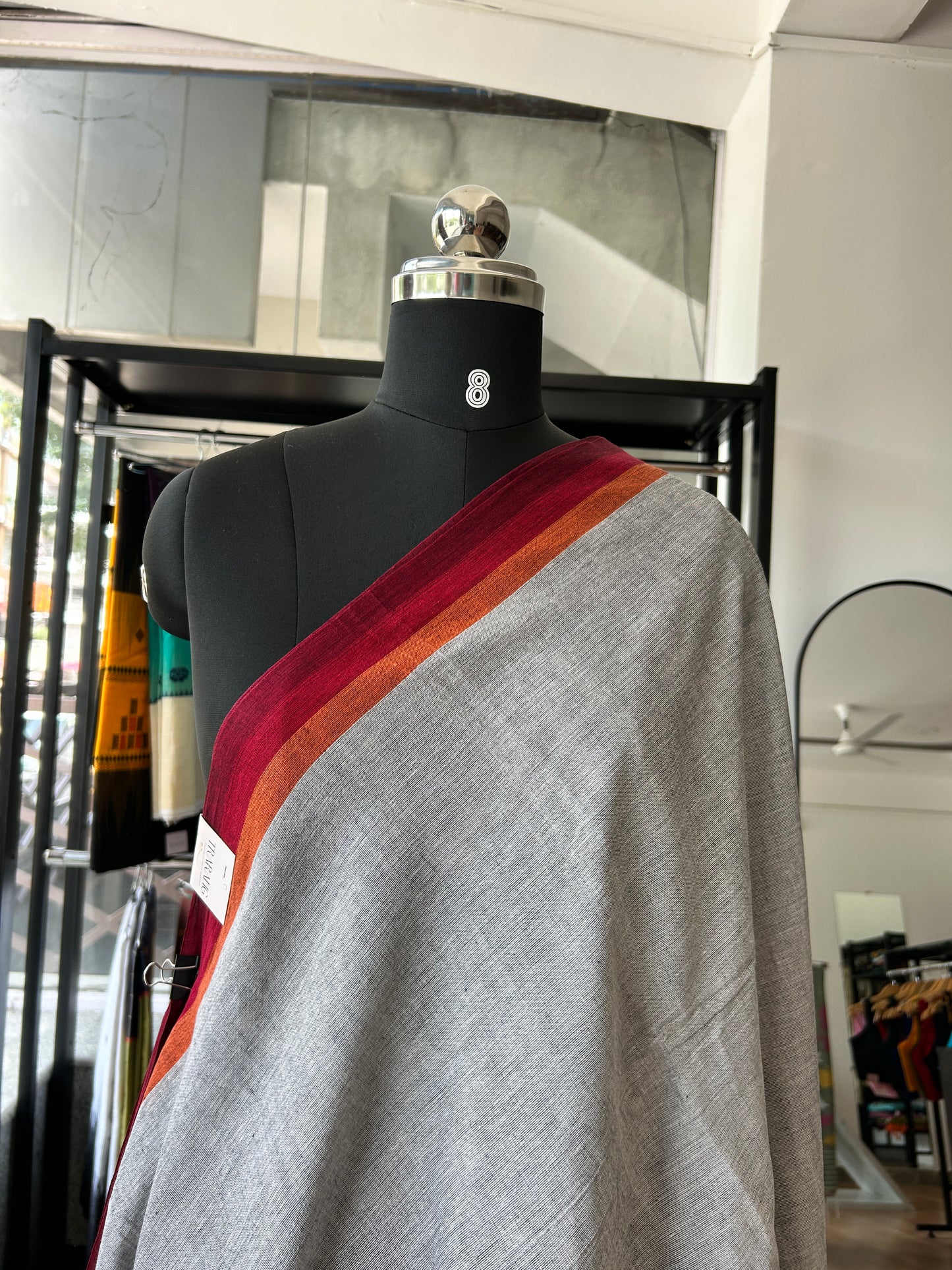 GREY DHANIAKHALI SAREE