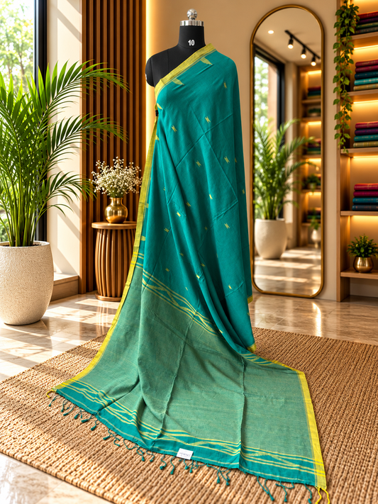 BLUE JAMDANI SAREE