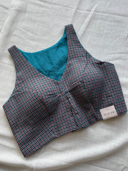 Blue cotton blouse