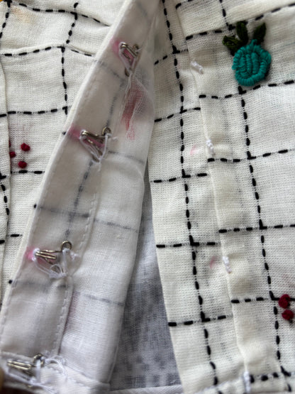WHITE EMBROIDERED  BLOUSE