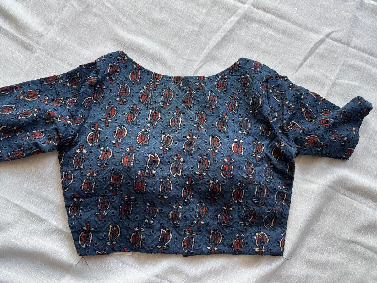 BLUE COTTON BLOUSE