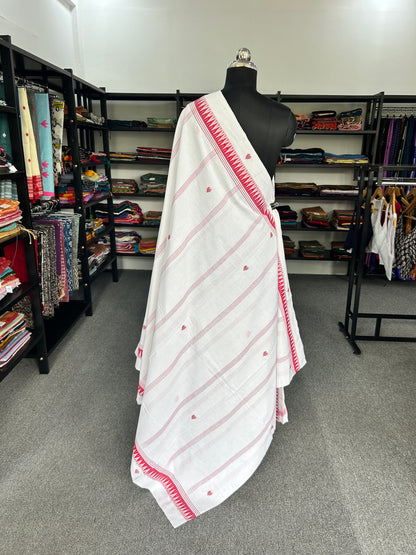 WHITE DHANIAKHALI SAREE