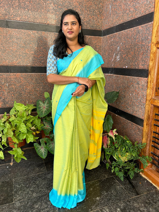 GREEN DHANIAKHALI SAREE