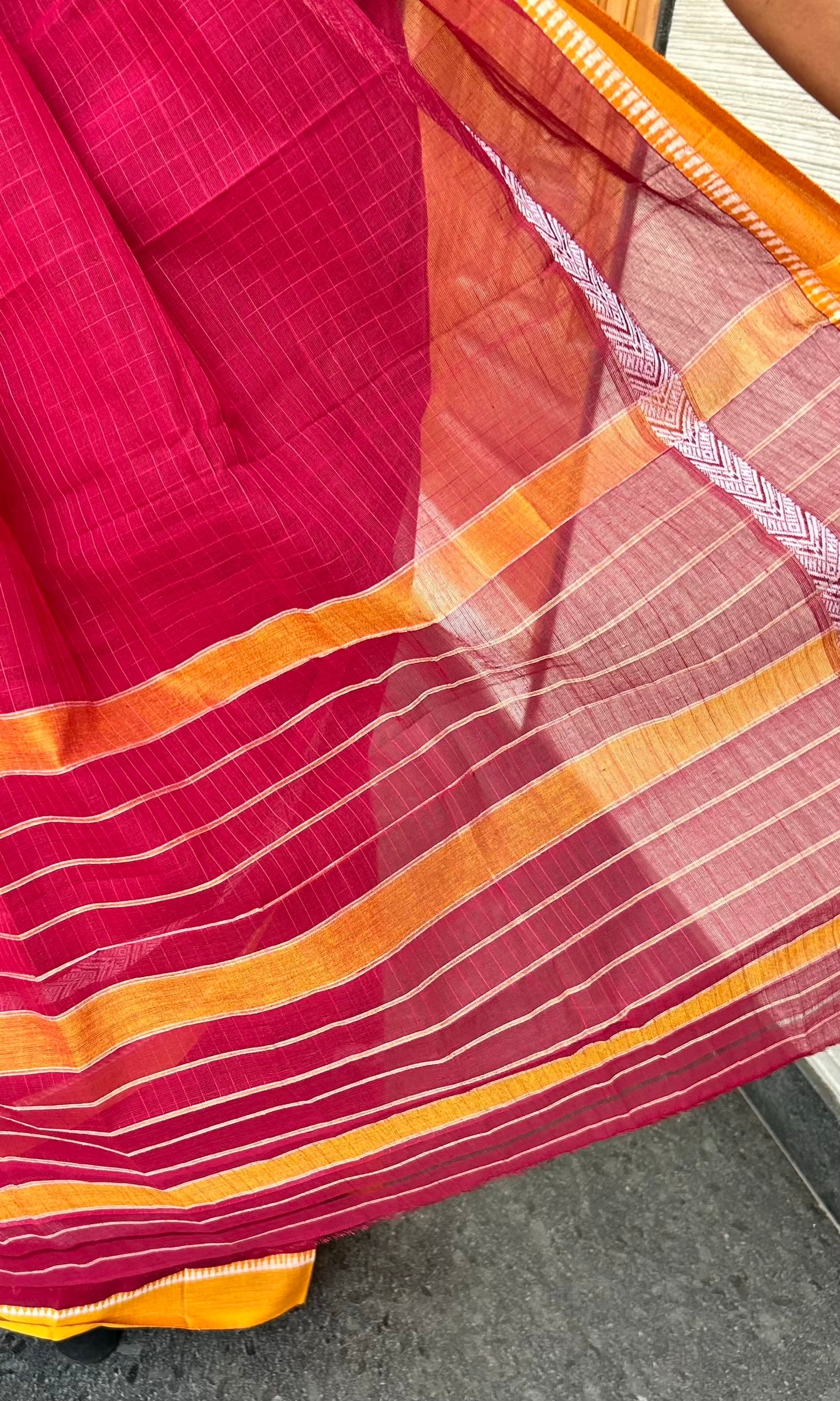 MAROON NARAYANPET SAREE