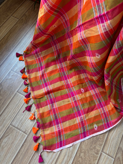 ORANGE INSPIRED BHUJODI SAREE