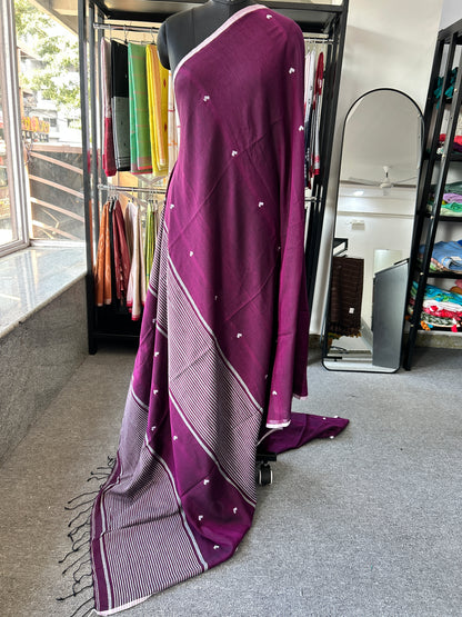 PURPLE JAMDANI SAREE