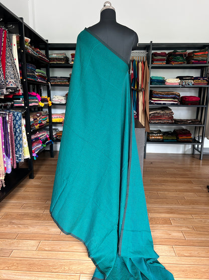 GREEN CHECKS  MUL SAREE