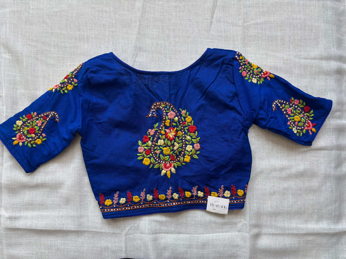 Navy blue Embroidered blouse