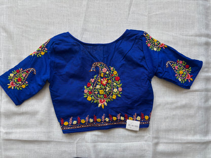 Navy blue Embroidered blouse
