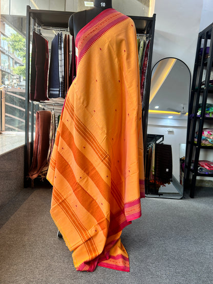 ORANGE DHANIAKHALI SAREE