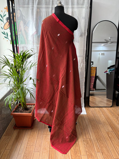 MAROON JAMDANI SAREE