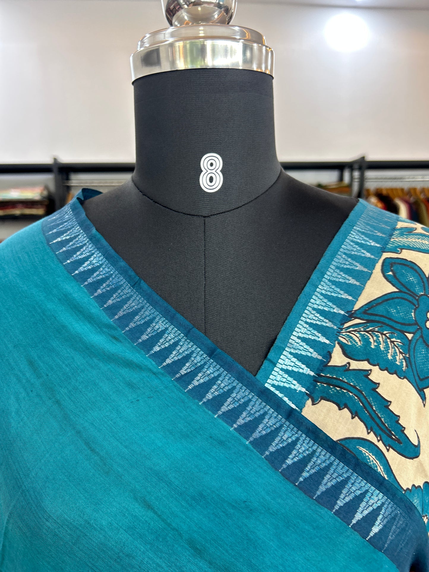 Blue kalamkari saree